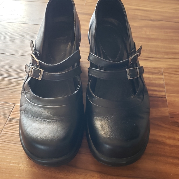 Dansko Babette Black Mary Jane Wedge Clog Shoes EU 40 - Picture 4 of 13